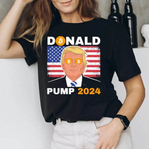 Donald Pump 2024 Bitcoin Eyes America Flag Fight Make America Great Again T-Shirt2