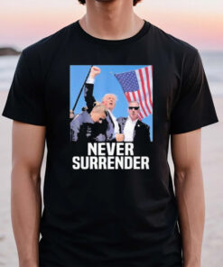 Donald Trump Shot Never Surrender 2024 T-Shirt2