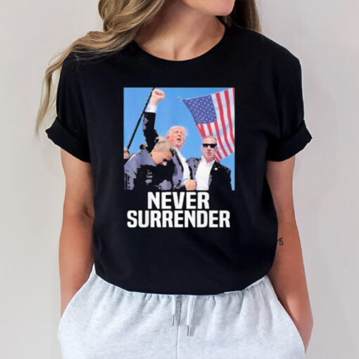 Donald Trump Shot Never Surrender 2024 T-Shirt3