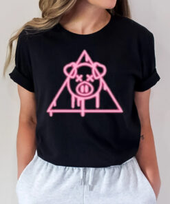 Embroidered Spray Paint Pig Diamond Tee2