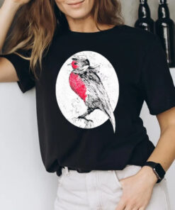 European Robin Ink Drawing Wildlife Inspired Art T-Shirt2