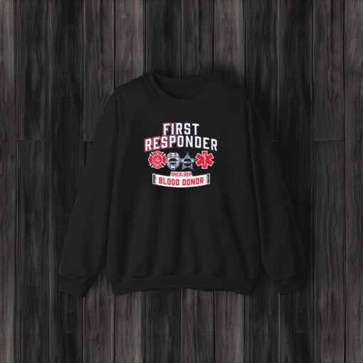 First Responder Oneblood Blood Donor T-Shirt