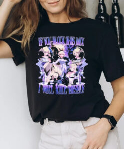 Hilda Anime Characters If You Block This Mix I Will Kill Myself T-Shirt2