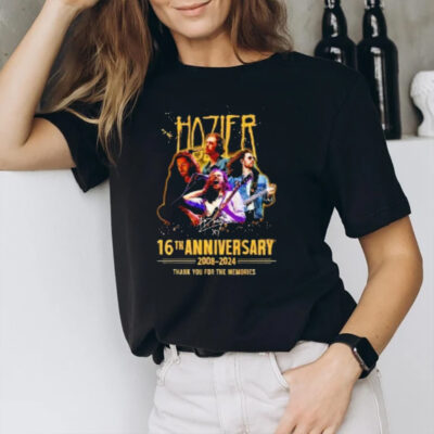 Hozier 16th Anniversary 2008-2024 Thank You For The Memories T-Shirt3