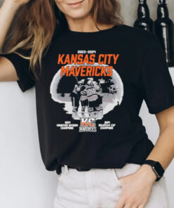 Kansas City Mavericks 2023 2024 Season Highlights Mountain Division Champion Brabham Cup Champions T-Shirt2