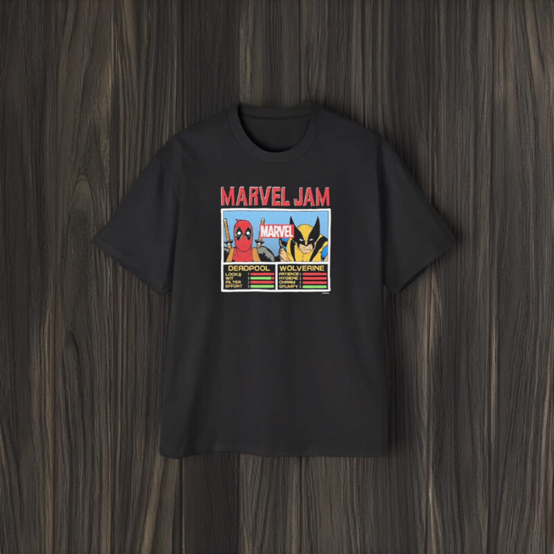 Marvel Jam Marvel Deadpool Wolverine Index T-Shirt2