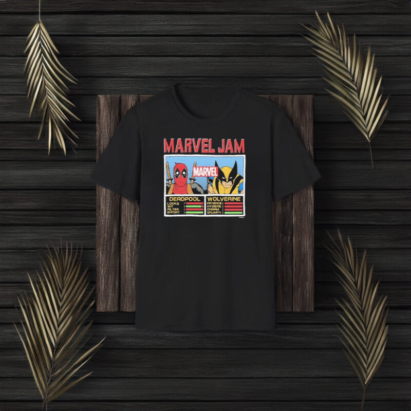 Marvel Jam Marvel Deadpool Wolverine Index T-Shirt3