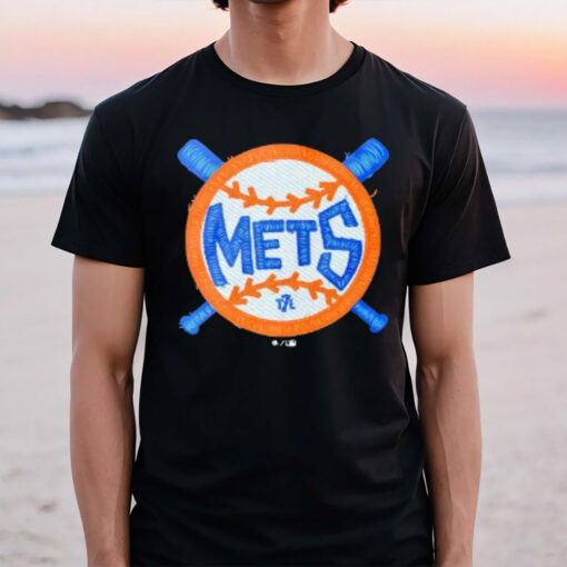 Mets Patch Baseball Embroidery Motifs Logo 2024 T-Shirt2