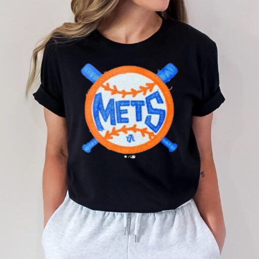 Mets Patch Baseball Embroidery Motifs Logo 2024 T-Shirt3