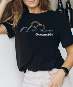 Oceanside California Ca Sufing Waves Sunset Vintage T-Shirt3