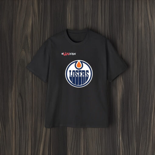 Oilers Parody Unfan Losers Logo T-Shirt2