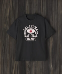 Oklahoma Football 1985 National Champions Disco Logo T-Shirt1