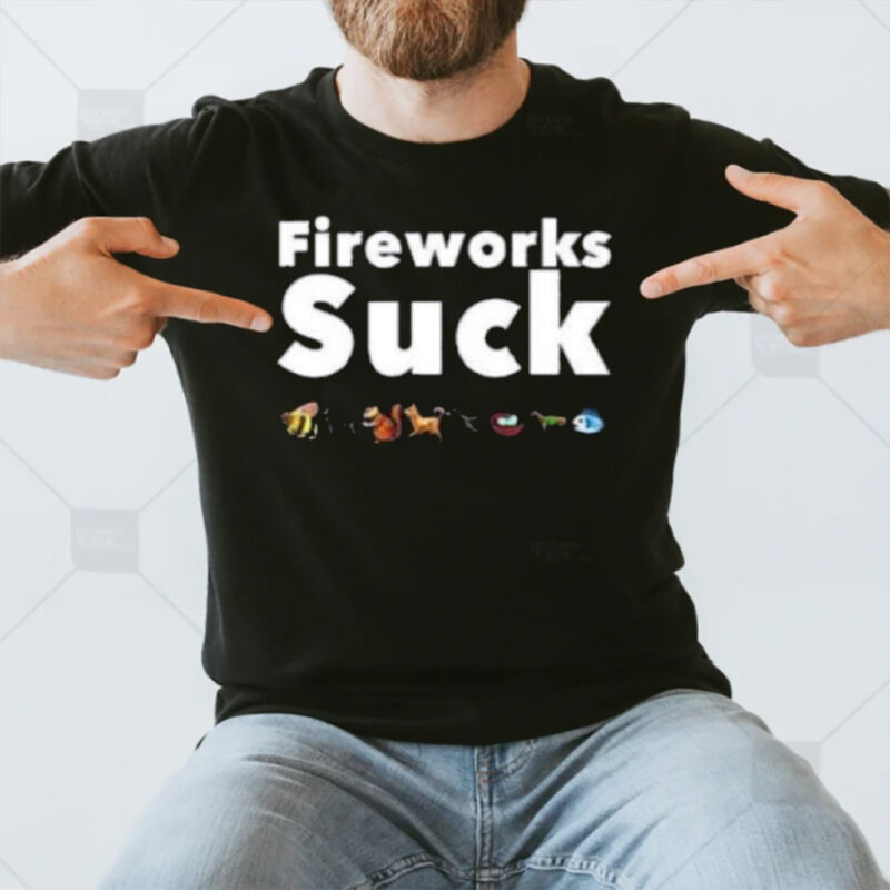 Planet Paws Media Fireworks Suck T-Shirt3