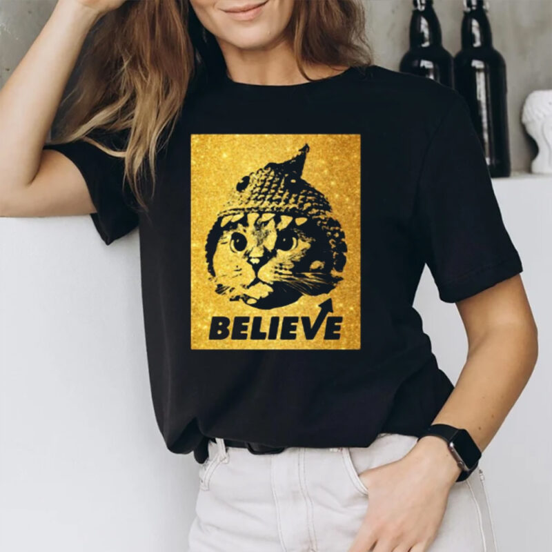 Shark Cat Solana Believe Gold T-Shirt2