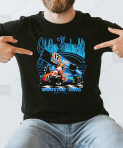 Sheldon Haudenschild Wooster Ohio Est 1993 Racing Car And Girl T-Shirt3