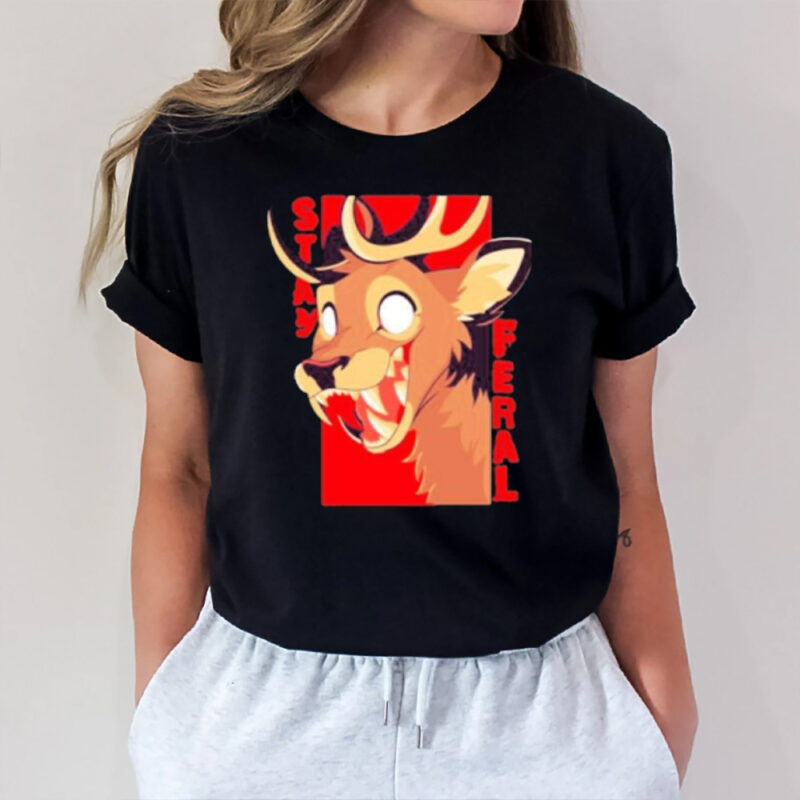 Stay Feral Toothy Deer T-Shirt2