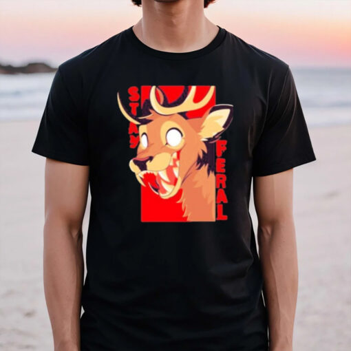 Stay Feral Toothy Deer T-Shirt3