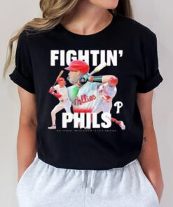 Trea Turner Bryce Harper And Kyle Schwarber Philadelphia Phillies Fightin Phils T-Shirt3