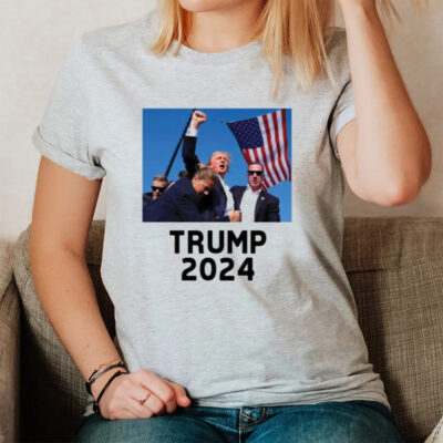 Trump Shot Assassination Attempt Trump 2024 Fist Raised T-Shirt