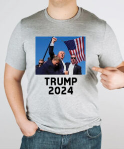 Trump Shot Assassination Attempt Trump 2024 Fist Raised T-Shirt1