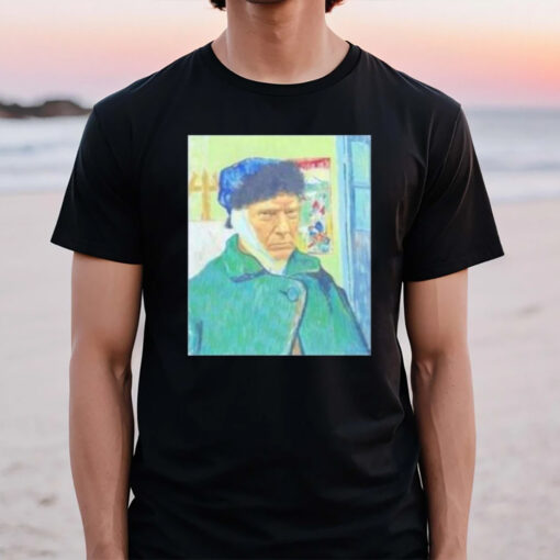 Trump Shot Painting Style Van Gogh T-Shirt2