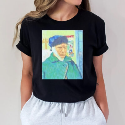 Trump Shot Painting Style Van Gogh T-Shirt3