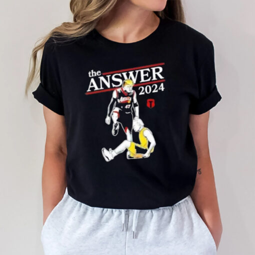 Trumplatinos Trump And Biden The Answer 2024 T-Shirt3