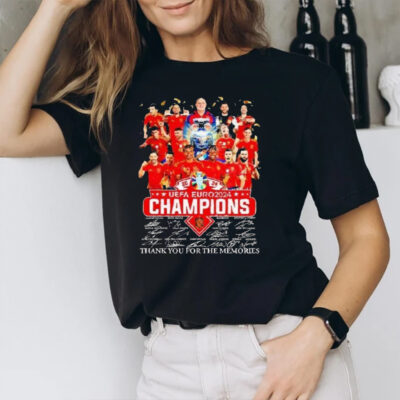 Uefa Euro Champions 2024 Celebration Signatures Thank,you For The Memories T-Shirt2