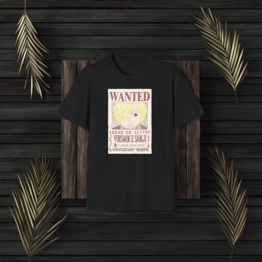 Vinsmoke Sanji Wanted Poster Dead Or Alive 2024 T-Shirt3