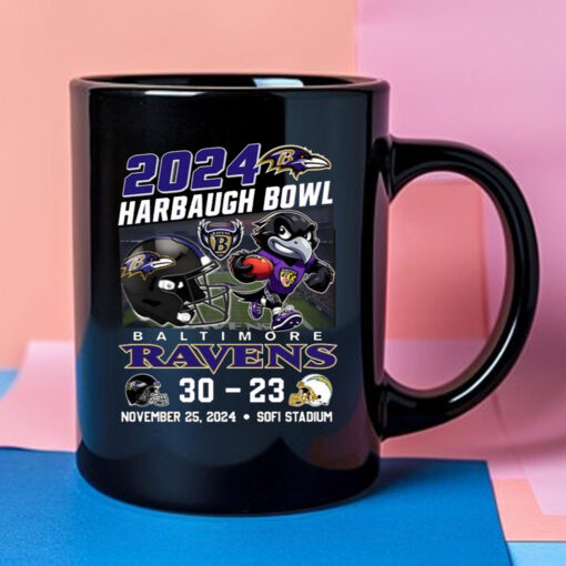 2024 The Harbaugh Bowl Ravens 30-23 Chargers Mug