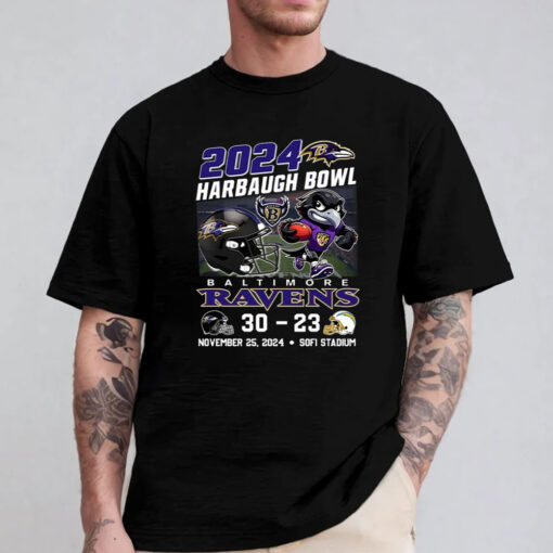 2024 The Harbaugh Bowl Ravens 30-23 Chargers T-Shirt