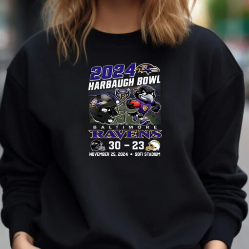 2024 The Harbaugh Bowl Ravens 30-23 Chargers T-Shirt1