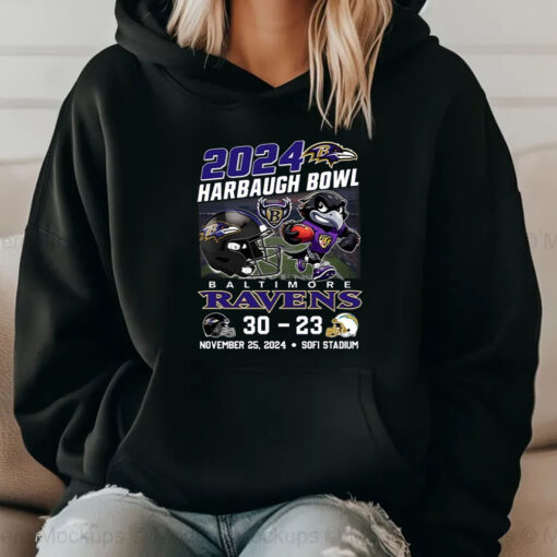 2024 The Harbaugh Bowl Ravens 30-23 Chargers T-Shirt2