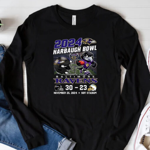 2024 The Harbaugh Bowl Ravens 30-23 Chargers T-Shirt333