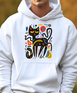 Artful Cat Sweatshirt , Hoodie , T-Shirt , Long Sleeve T-shirt Keith Haring Inspired Cat3