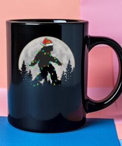 Bigfoot Santa Christmas Lights Mug 2024