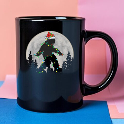 Bigfoot Santa Christmas Lights Mug 2024