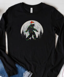 Bigfoot Santa Christmas Lights T-Shirt 20243