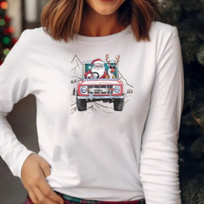 Bronco XMAS Santa Sweatshirt , Hoodie , T-Shirt , Long Sleeve T-shirt 2