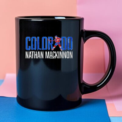 Colorado Avalanche Nathan MacKinnon Letter Star Mug 20241