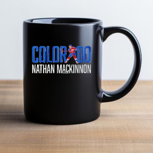 Colorado Avalanche Nathan MacKinnon Letter Star Mug 20242