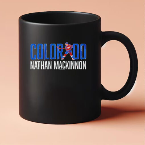 Colorado Avalanche Nathan MacKinnon Letter Star Mug 20243