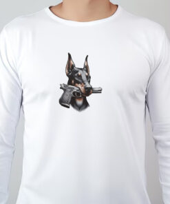 Doberman Pinscher with Gun Sweatshirt , T-shirt , Hoodie , Long Sleeve T-shirt3