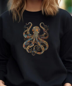 Flower Patterns Floral Octopus Sweatshirt , Hoodie , T-Shirt , Long Sleeve T-shirt1