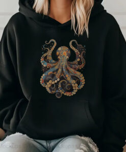 Flower Patterns Floral Octopus Sweatshirt , Hoodie , T-Shirt , Long Sleeve T-shirt2