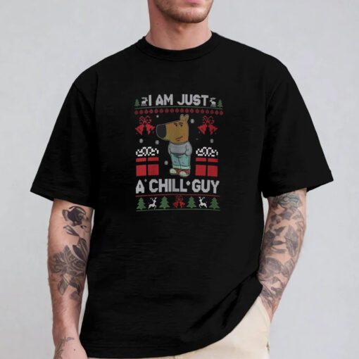 Just A Chill Guy Christmas T-Shirt 2024