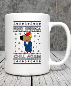 Make America Chill Again Chill Guy Donald Trump Ugly Christmas Mug 20243