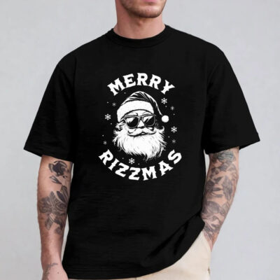 Merry Rizzmas Funny Christmas Santa Claus T-Shirt 2024