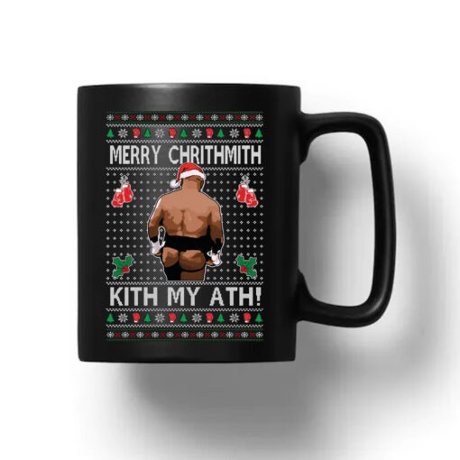 Mike Tyson Merry Chrithmith Kith My Ath Ugly Christmas Mug 20241