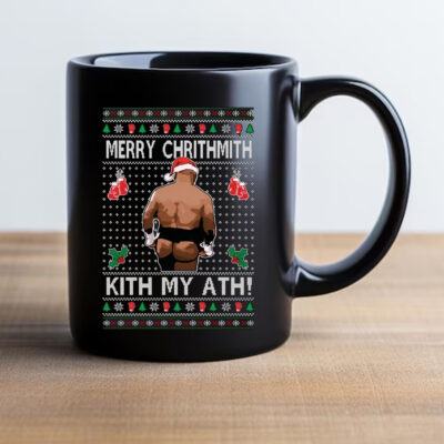 Mike Tyson Merry Chrithmith Kith My Ath Ugly Christmas Mug 20242